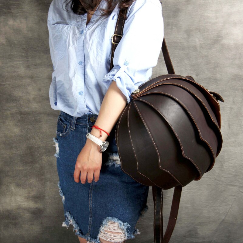 aumi 4 beetle leather backpack large size Crazy Horse Creative Fashion Backpack Stylish School Backpack Dark Brown This supple cowhide leather backpack offers great versatility Insect Backpack Big Plush Beetle