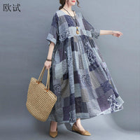 Peasant's Oversized Patch Dress