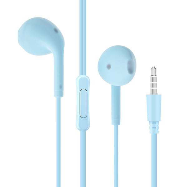Pastel Earbuds with Mic, 3.5mm Aux Jack - for iPhone, Samsung, Huawei, Xiaomi, Redmi, Oneplus