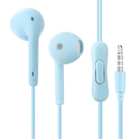 Pastel Earbuds with Mic, 3.5mm Aux Jack - for iPhone, Samsung, Huawei, Xiaomi, Redmi, Oneplus