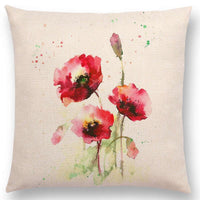 Watercolor Flower Cushions