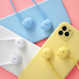 Pastel Earbuds with Mic, 3.5mm Aux Jack - for iPhone, Samsung, Huawei, Xiaomi, Redmi, Oneplus