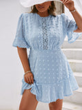 Ruffle-Sleeve Summer Dress