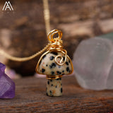 Mushroom Gemstones Necklace