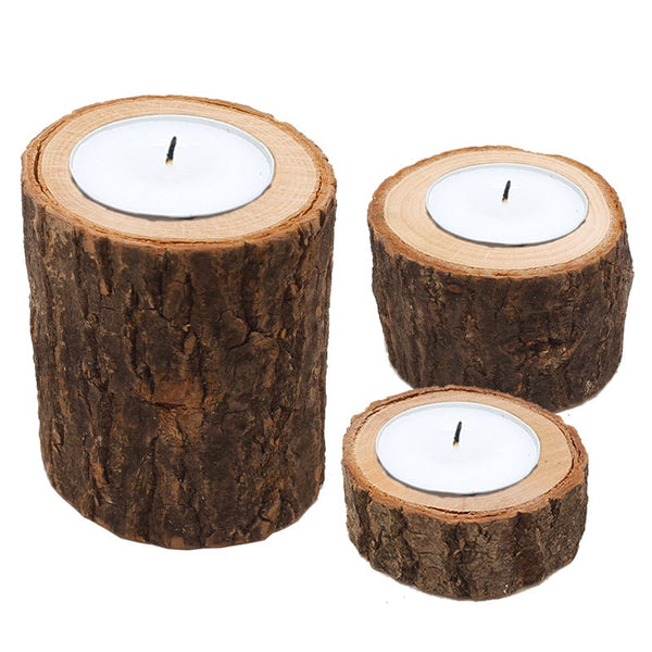 Wooden Candle-Holder