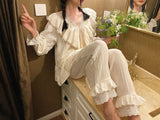 Elaborate Lace-trimmed Pajamas
