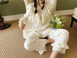 Elaborate Lace-trimmed Pajamas