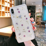 Glittery Floral iPhone Cases