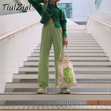 Green Plaid Trousers
